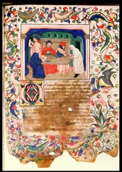 Bankwesen, Veneto-Bolognese Schule (Miniatur)